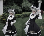 Sewing Magic Cat - Classic Lolita Six-Panel OP Dress with Embroidery and Accessories - image 21