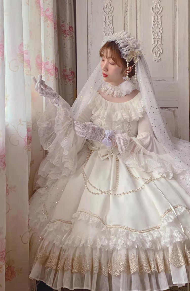 Fate Quartet Gothic Bridal Lolita JSK Dress - image 71