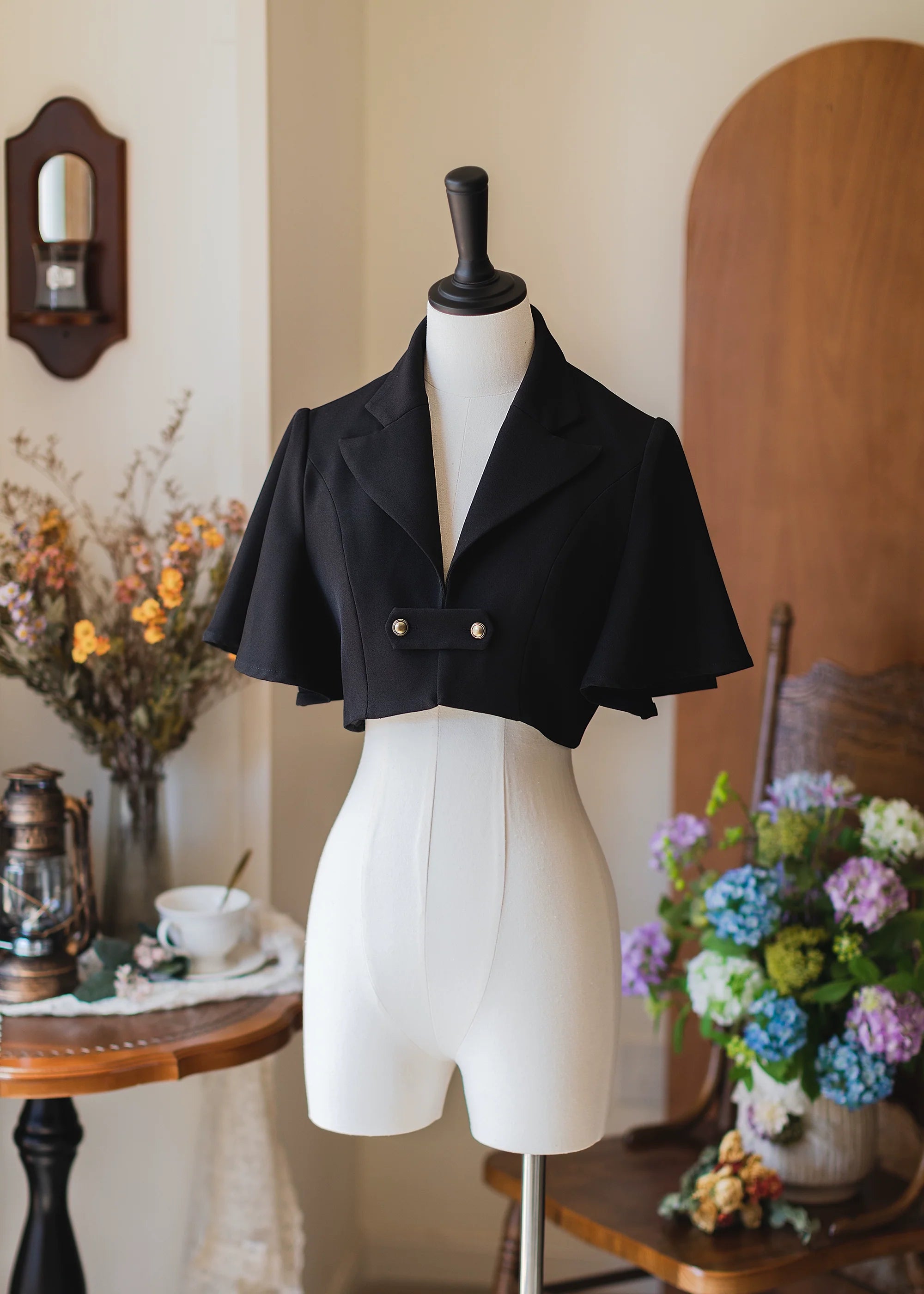 Vintage Lolita Fishbone Halter Skirt and Autumn Jacket - image 51