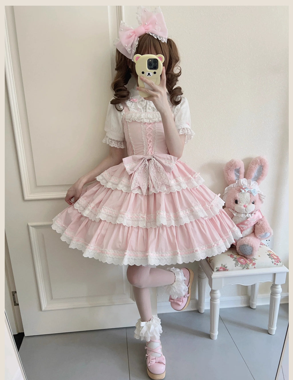 Otome Heart Cotton Old School Lolita JSK Dress Suit and Accessories - image 16