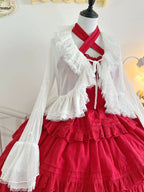 Mist Cardigan - Lightweight Sweet Lolita Bolero, Ruffle Details - image 1
