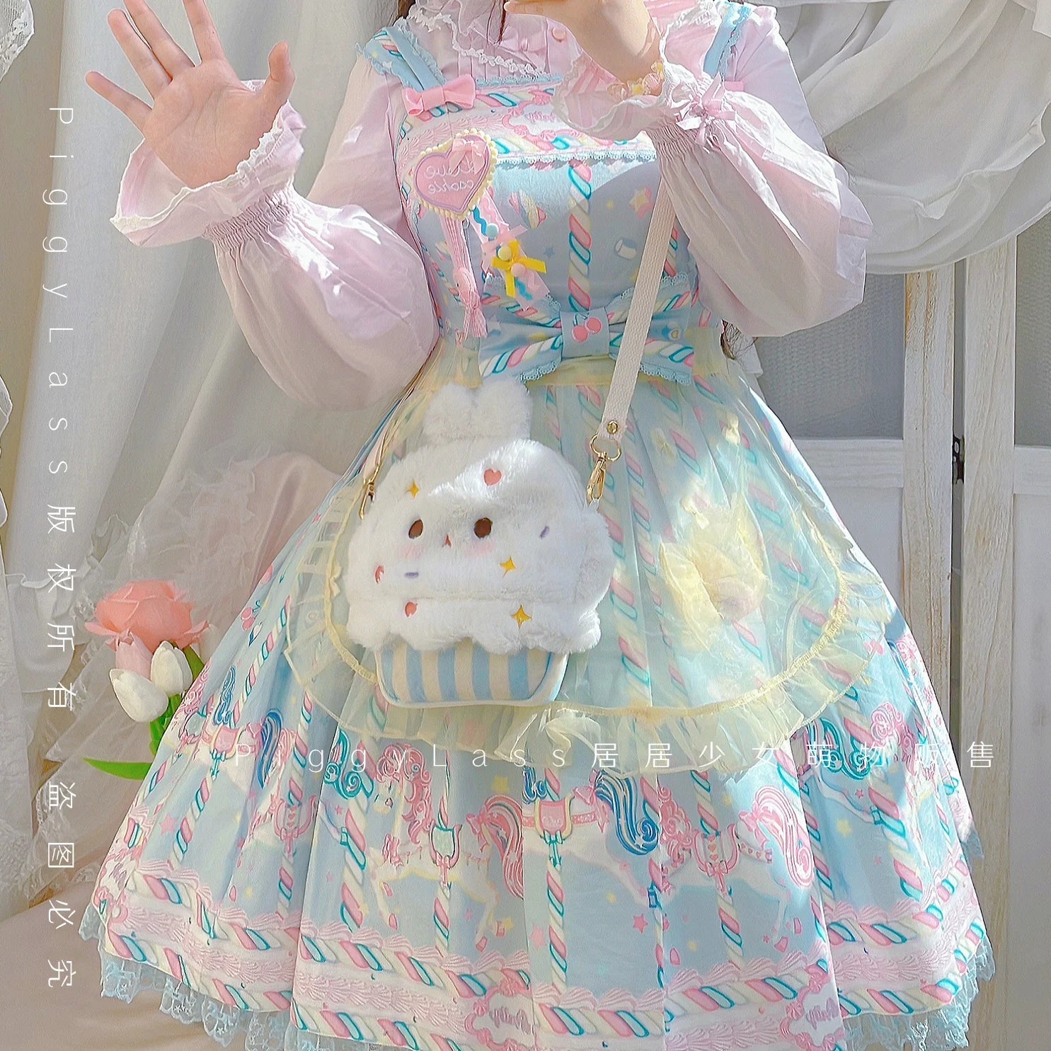 Cute Plush Lolita Bag Rabbit Cake Bag - image 2