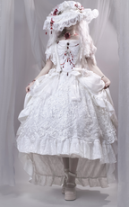 Floating Dream Lily - Elegant Lolita High Heel Shoes, Detachable Bow - image 34