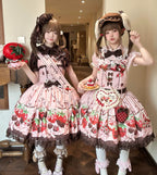 Strawberry Chocolate Lovers Sweet Lolita Embroidered Dress - image 25