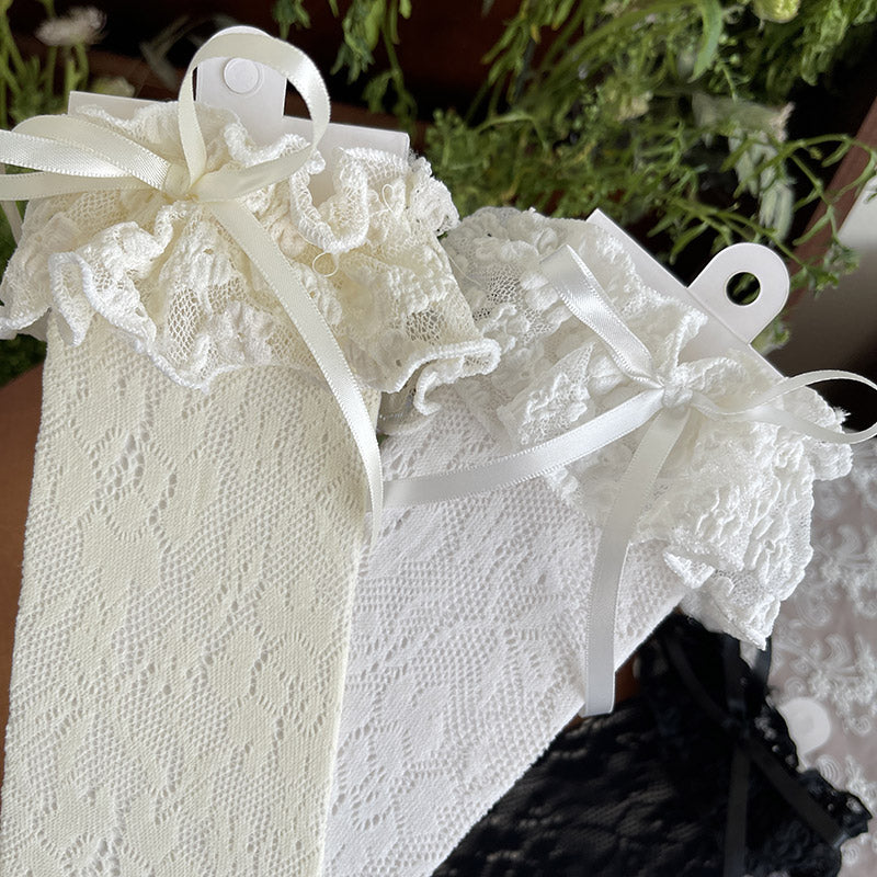 French-Style Lolita Mid-Calf Lace Socks - image 10