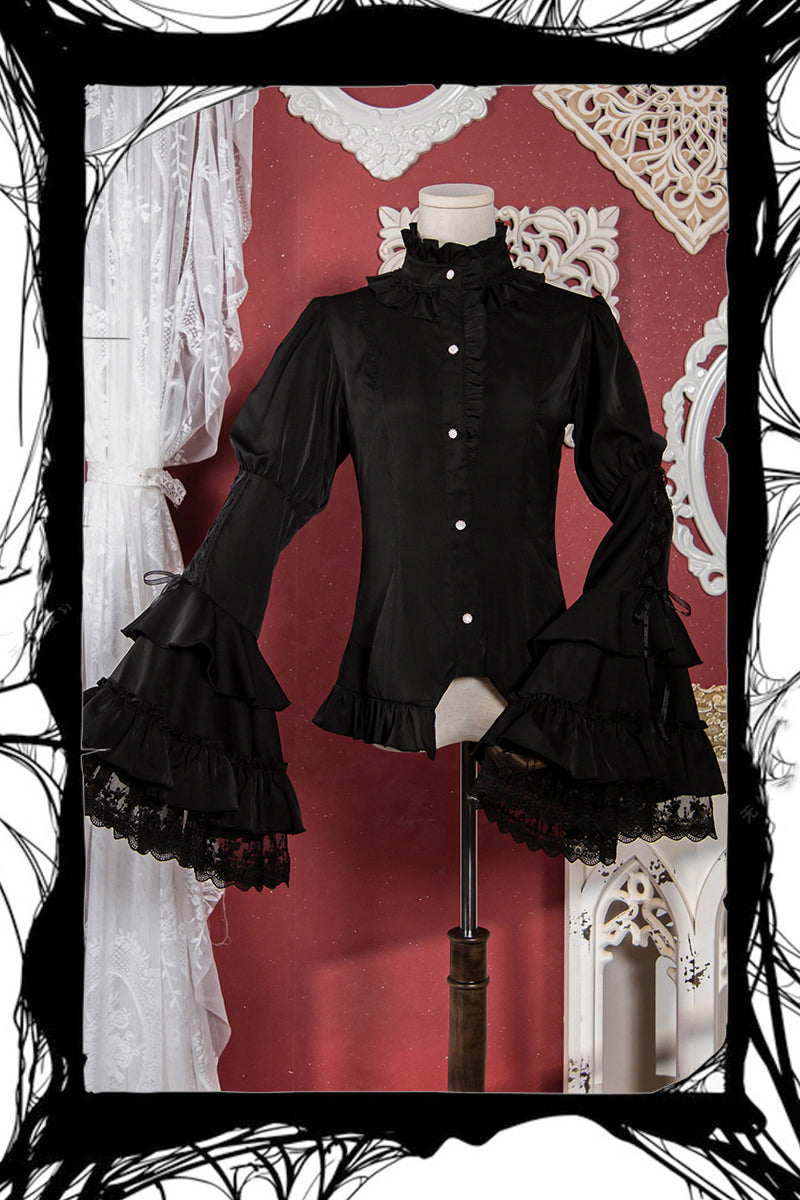 Gothic Lolita Halloween Blouse, Bat Inspired - image 3