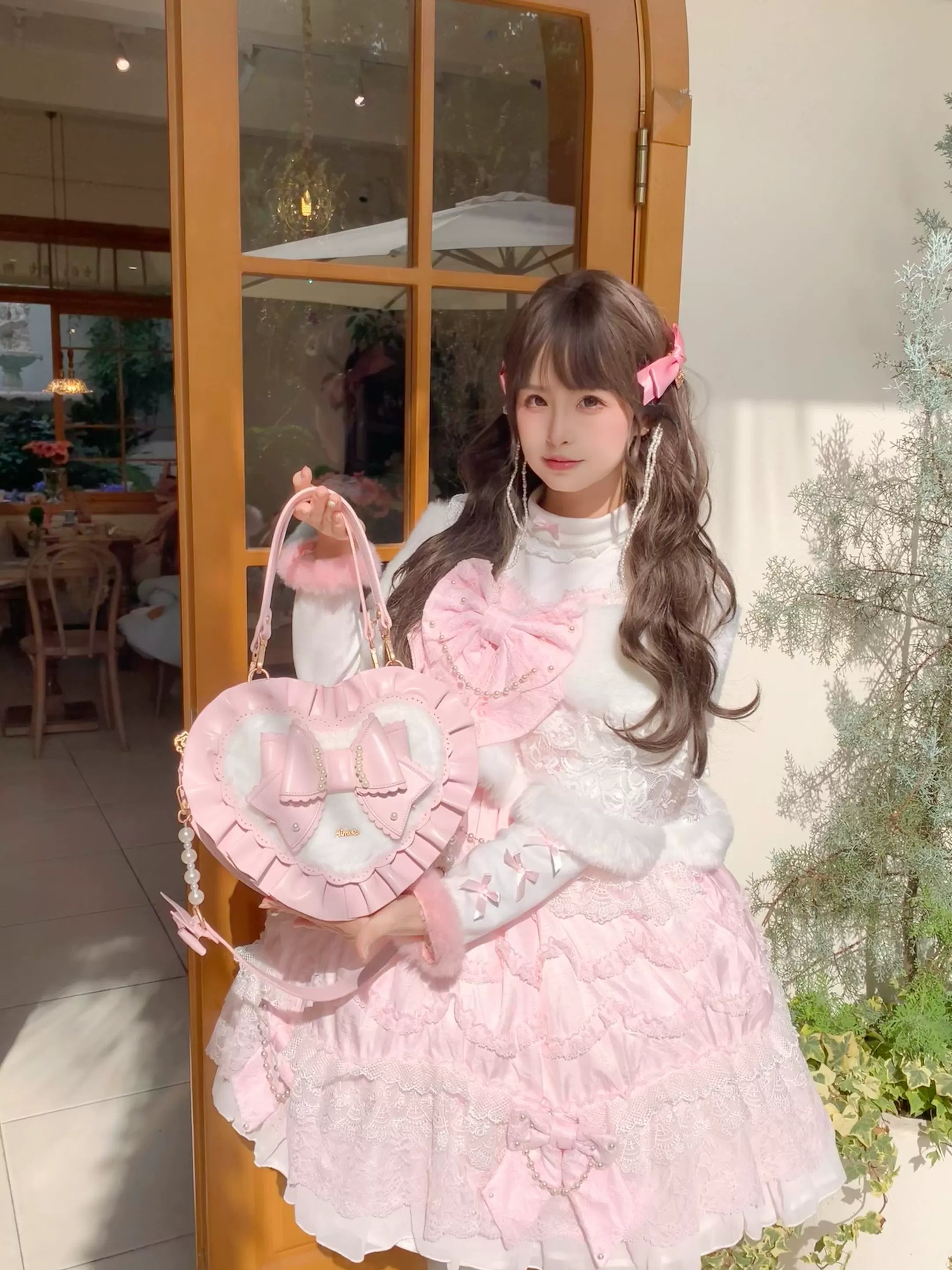 Small Gift Box - Sweet Lolita Heart Handbag, Bow Accent - image 22