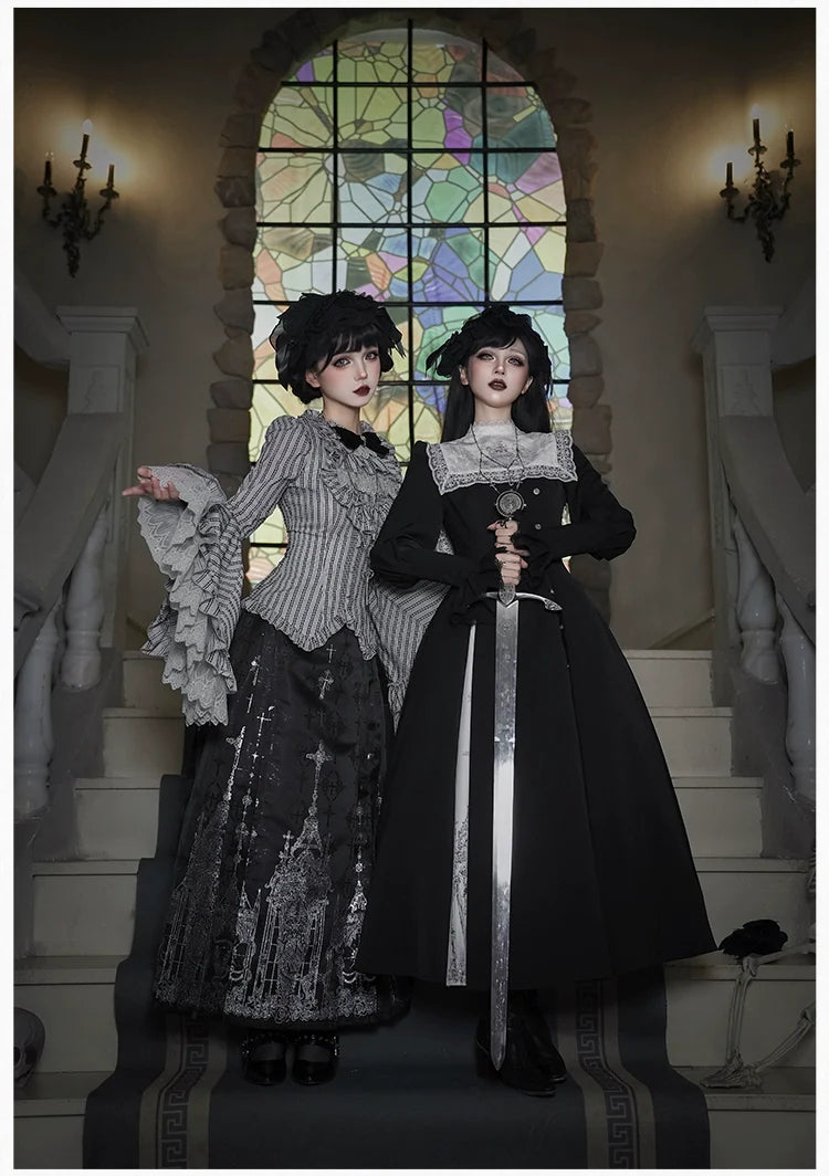 Raven's Night Song Oriental Gothic Lolita Dress Set - image 22