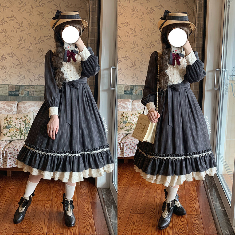 Rose Silhouette - Vintage Classic Lolita OP - image 21