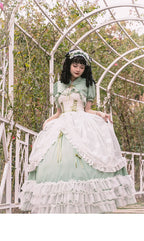 Toting Basil Plus Size Wedding Lolita Green Bridal JSK - image 13