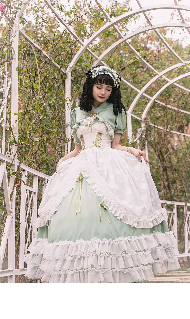 Toting Basil Plus Size Wedding Lolita Green Bridal JSK - image 13
