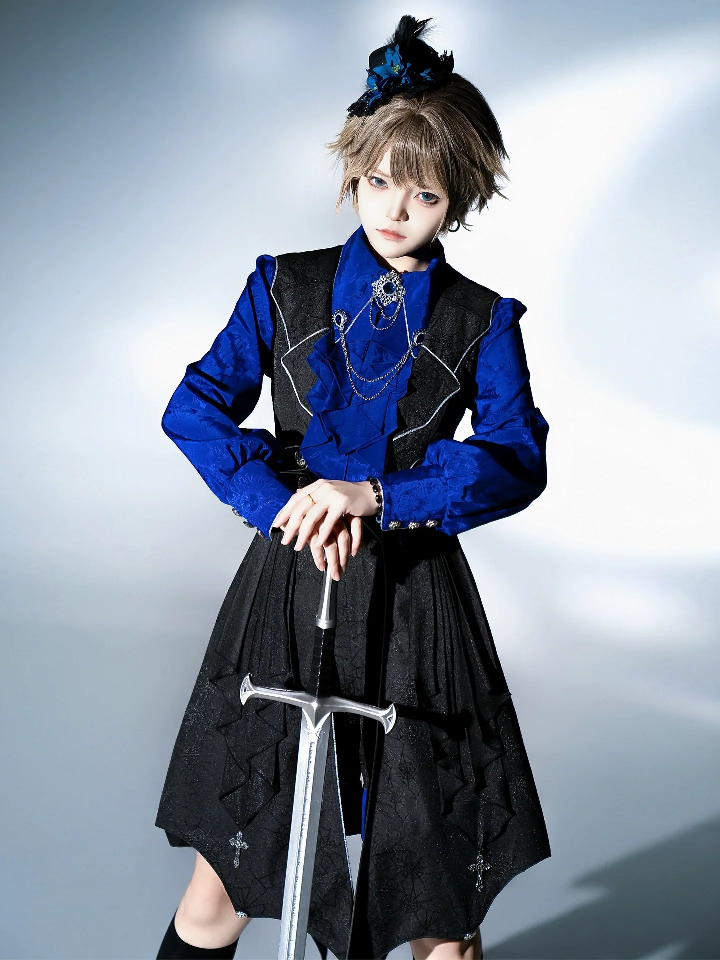 Knight's Code - Jacquard Ouji Fashion Vest Set, Detachable Jabot - image 1