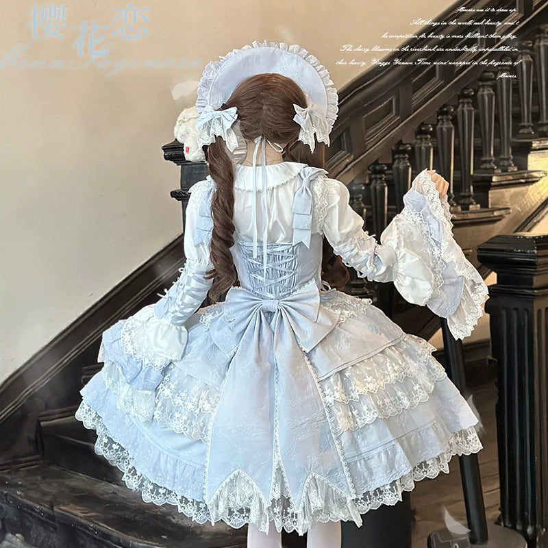 Sakura Love - Gorgeous Doll-like Lolita Dress Suit, Tiered Skirt - image 4