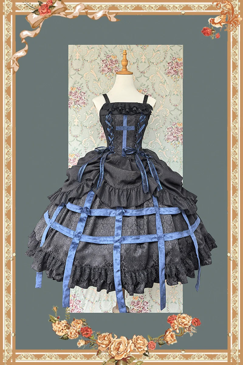 Lilith's Cage - Gothic Lolita JSK Dress & Blouse - image 3