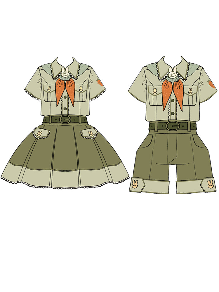 Bunny Trip - Green Ouji Lolita Suit Collection - image 18