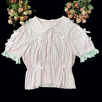 Sweet Lolita Doll Collar High-Waisted Blouse - image 20