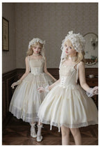 Confession Poem - Classic Lolita Corset JSK Set, Lace & Bows - image 15