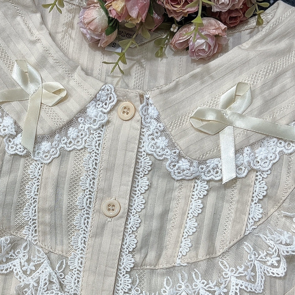 Summer Short Sleeve Cotton Lolita Blouse - image 18
