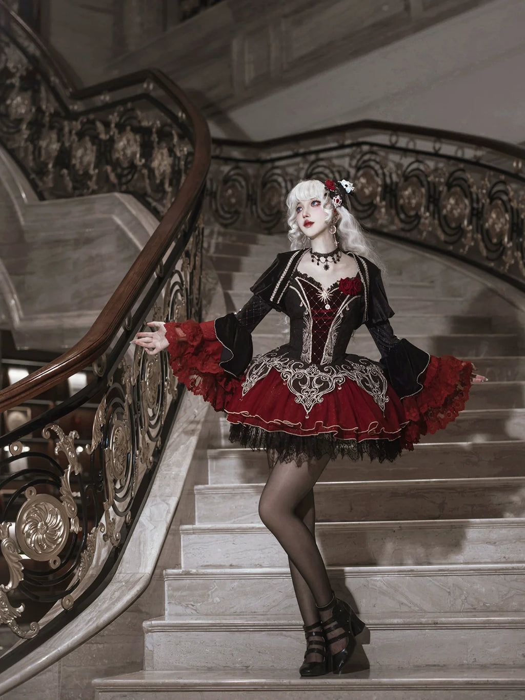Blood Feast - Gothic Lolita JSK Suit Daily Goth Dress - image 6