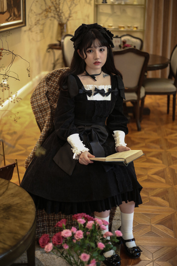 Annie's Gift - Elegant Velvet Lolita OP Dress - image 12