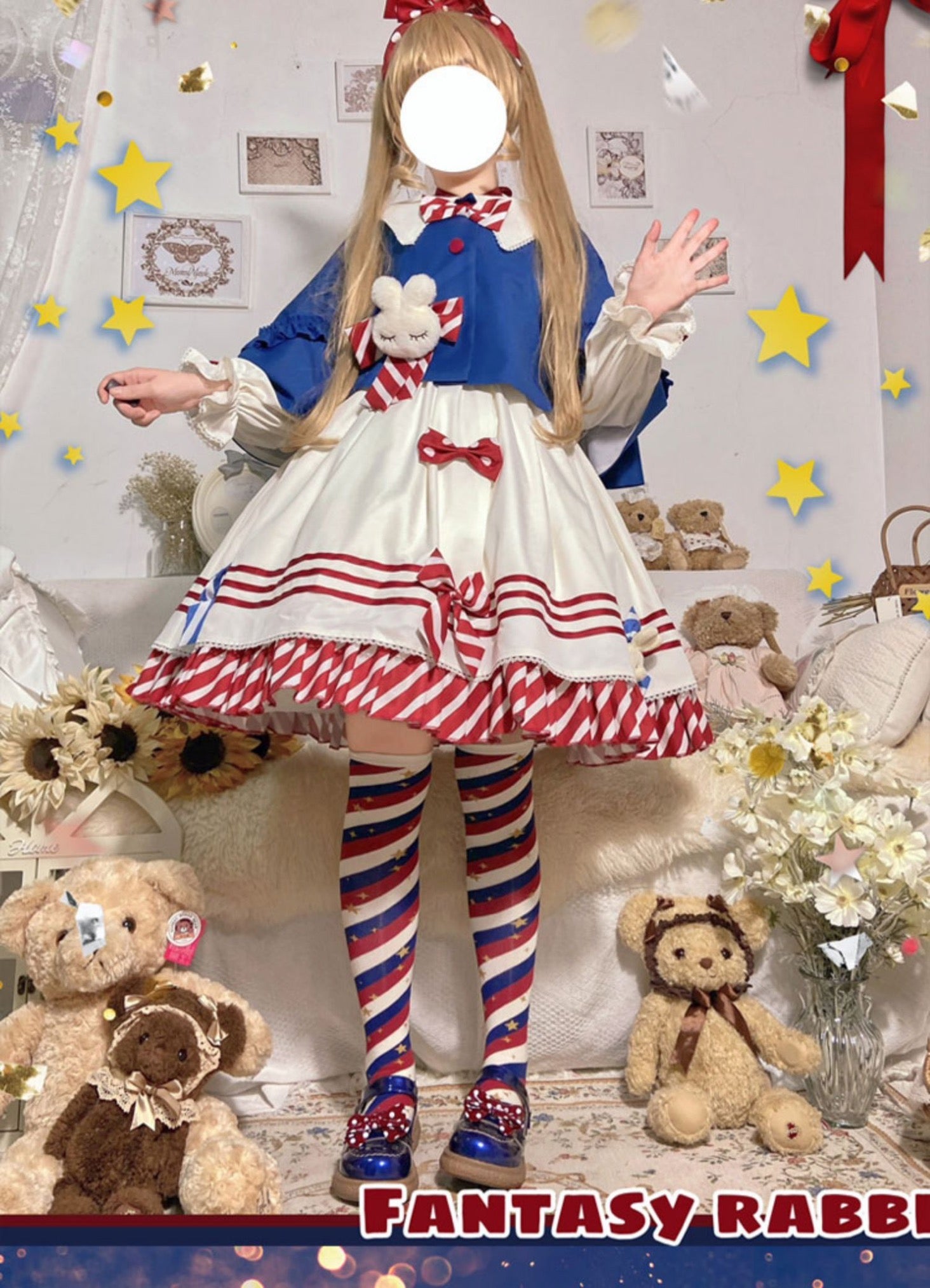 Macaron Lolita Cute Stripe Socks - image 10