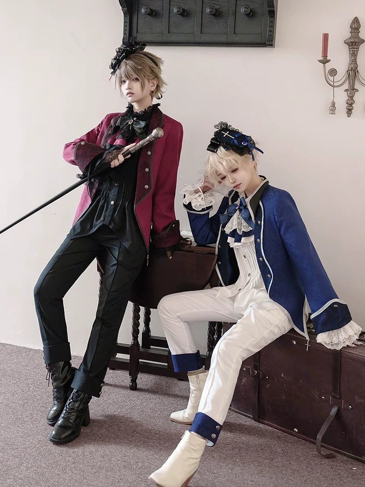 Coffin of Pilgrimage - Medieval European Ouji Lolita Shirt & Pants Suit - image 2