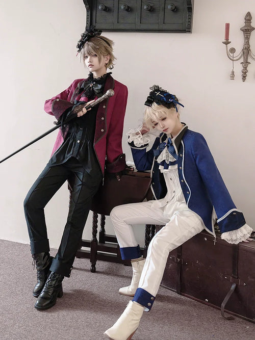 Coffin of Pilgrimage - Medieval European Ouji Lolita Shirt & Pants Suit - image 2