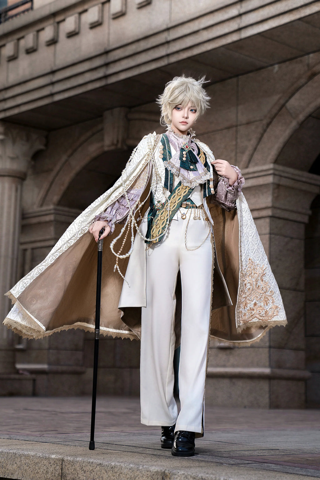 Narsesus - Ouji Lolita Tailcoat, Shirt, Pants, Cape and Accessories - image 1