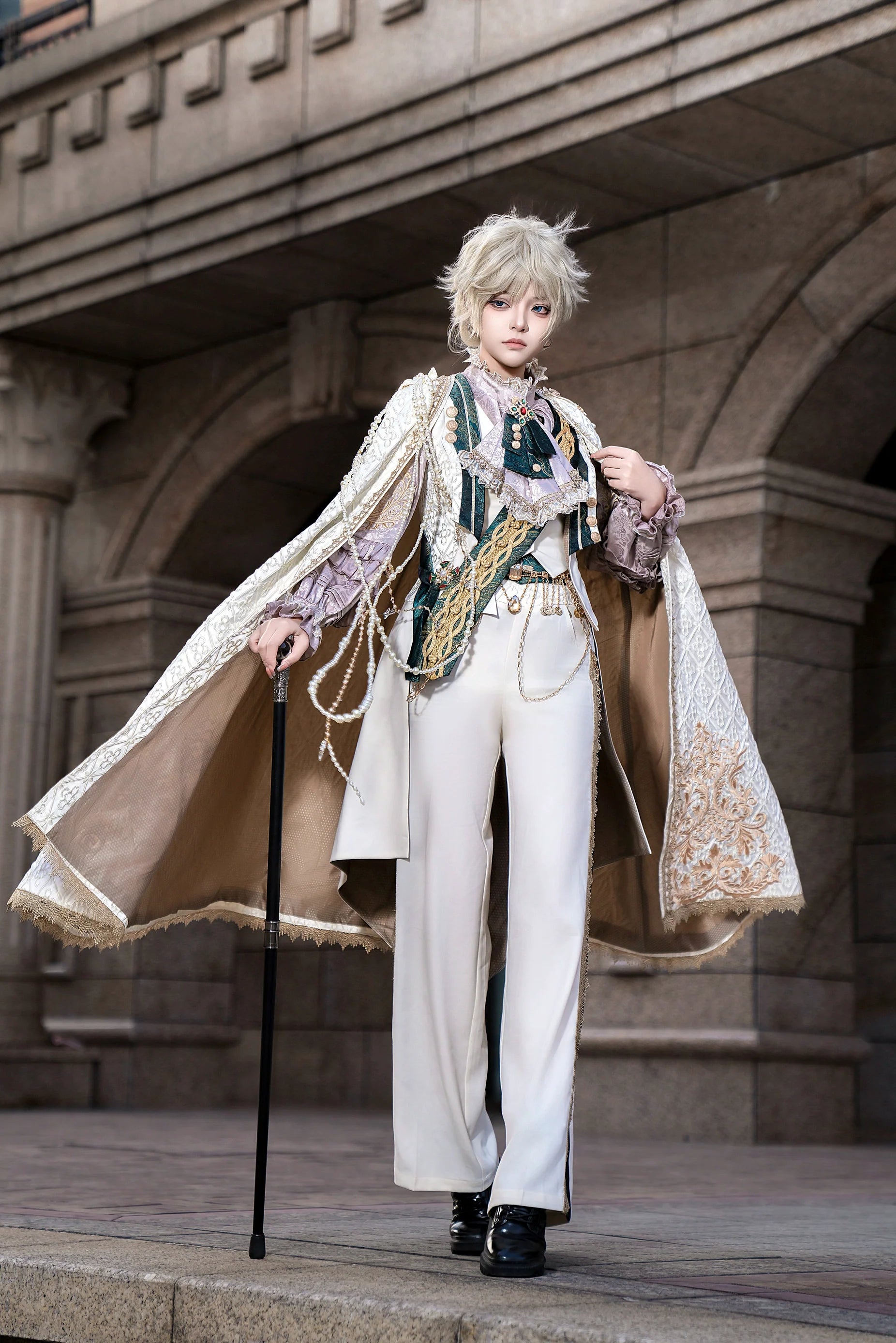 Narsesus - Ouji Lolita Tailcoat, Shirt, Pants, Cape and Accessories - image 1