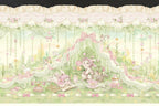 Bamboo Rabbit Pink Green Bunny Floral Print Bow Classic Lolita OP Dress and Accessories - image 4