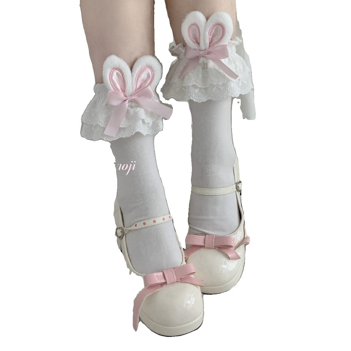 Easter Rabbit Ear Bow Mid-Calf Lolita Socks - image 6