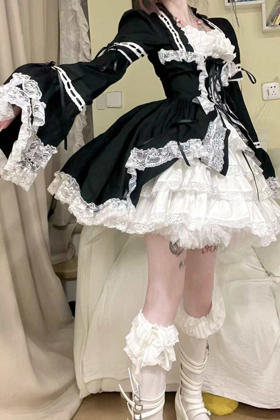 Miss Rella - Old School Lolita OP Dress, Front Opening - image 14
