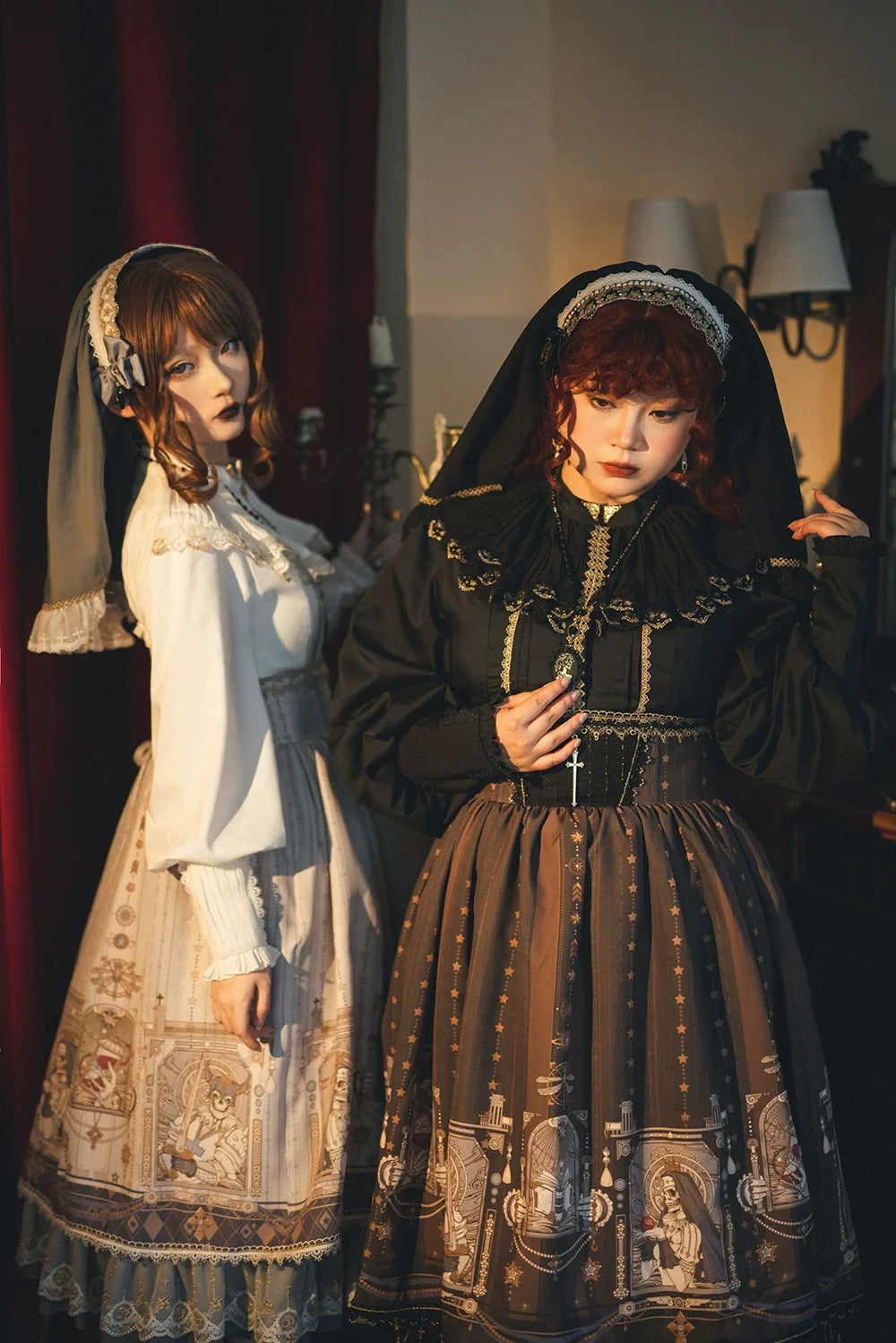 Demon Hunting Notes - Fishbone Gothic Lolita Skirt - image 35
