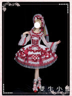 Heart of Love - Sweet Lolita Wedding JSK, Bow Details - image 15