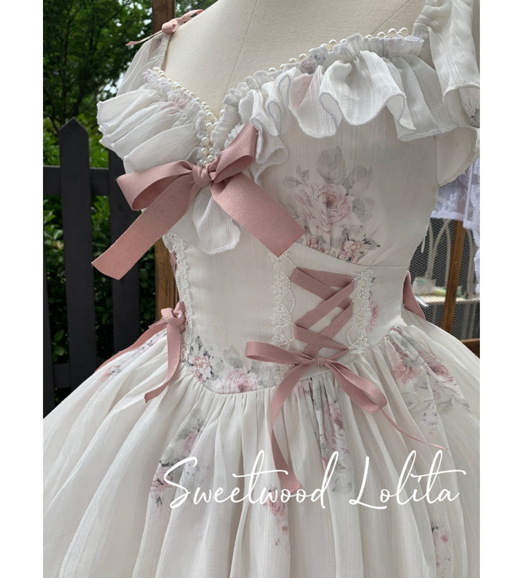 Elegant Floral Sweet Lolita OP Corset Accessory - image 15