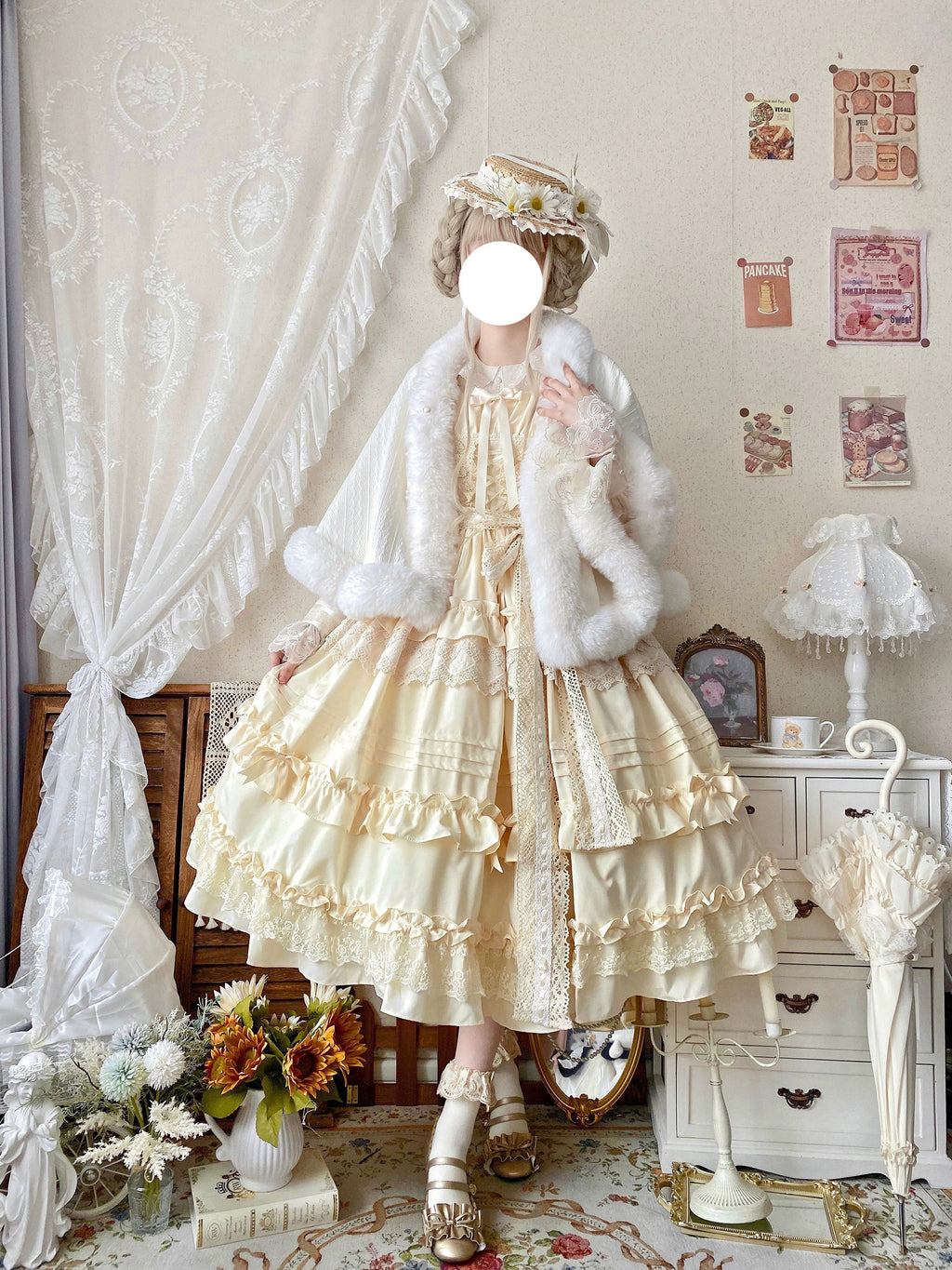 Lilianne Elegant Lolita Ruffled Hem JSK Dress - image 7