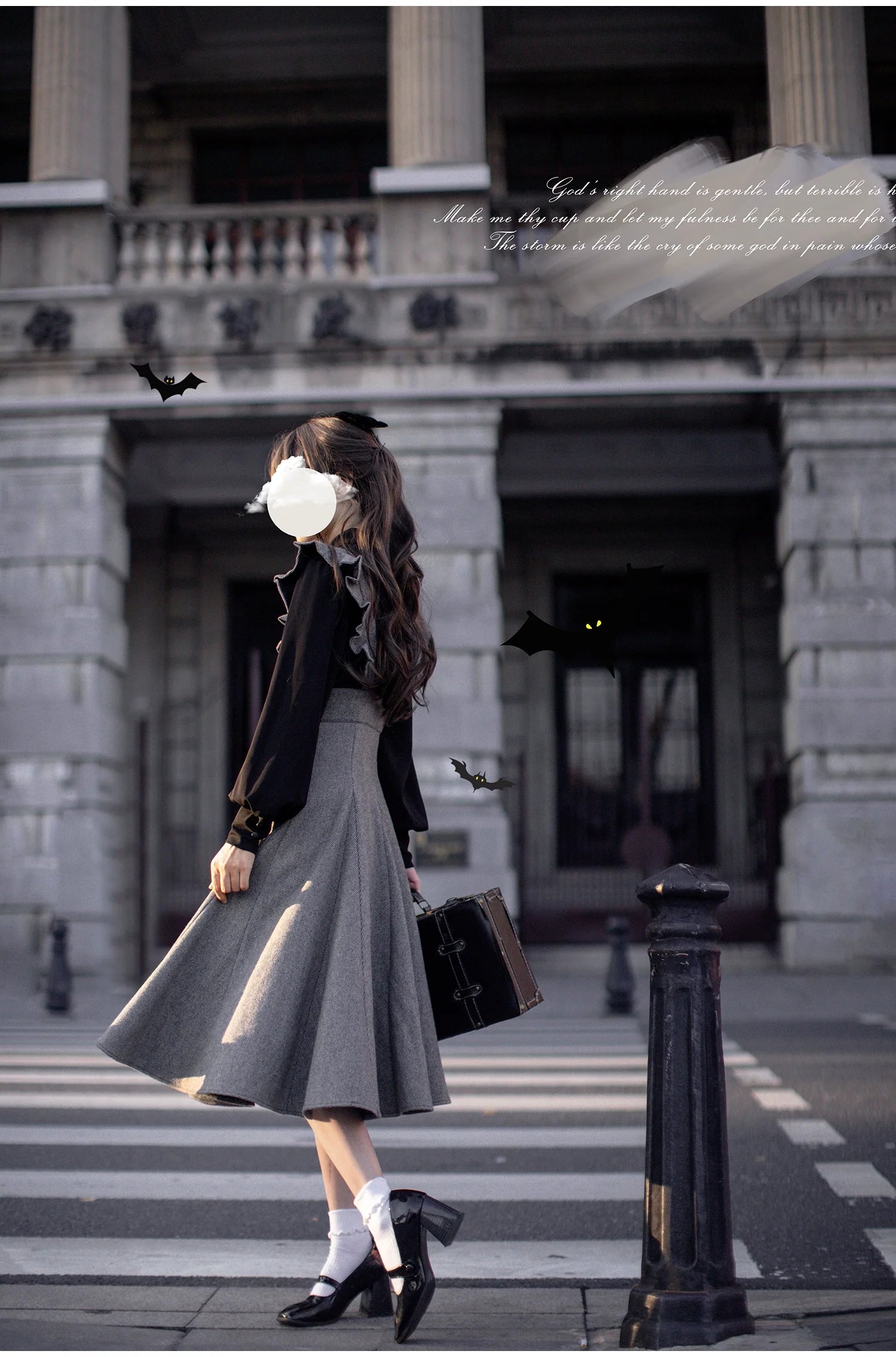 Serena - Elegant Woolen Lolita JSK Dress Set - image 12