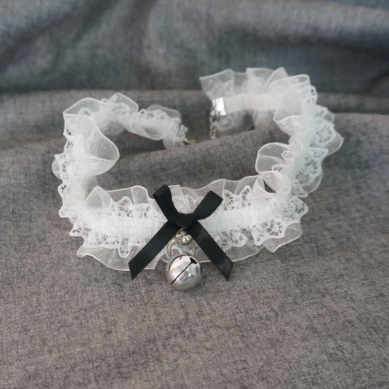 Kawaii Lolita Lace and Bell Choker - image 1