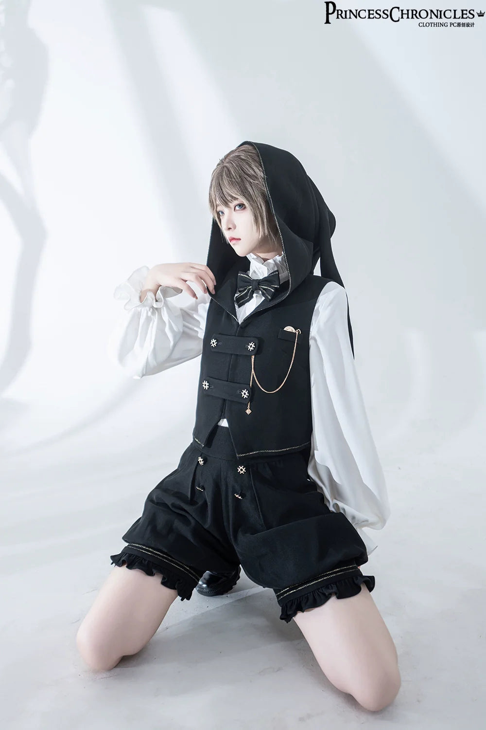Desperate Bunny - Ouji Lolita Vest Shorts Set - image 26