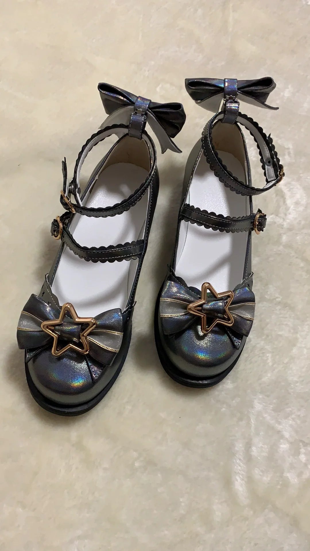 Dreamy Starry - Sweet Lolita Shoes Low Heel Bow Shoes - image 15