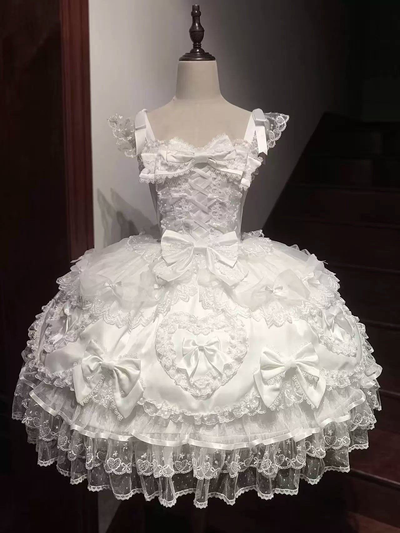 Velvet Sweetheart - Doll-like Sweet Lolita Jumper Dress, Bow Accents - image 4