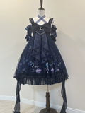 Coral Jellyfish - Sweet Lolita High-waist JSK Dress, Jellyfish & Coral Print and Accessories - image 2