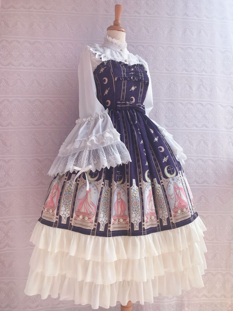 Constellation Printing Chiffon Lolita JSK Dress - image 17