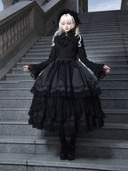 Broken Winged Bat - Gothic Lolita Shirt & SK Set, Bat-wing Shaped Hem - image 24