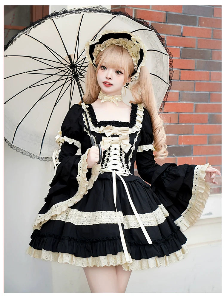 Chapter Seven - Spring Cotton Lolita OP Dress Doll-Like Dress - image 9