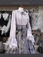 Witch Notes - Gothic Lolita Embroidered Dress Suit, Cross and Rose Print - image 8