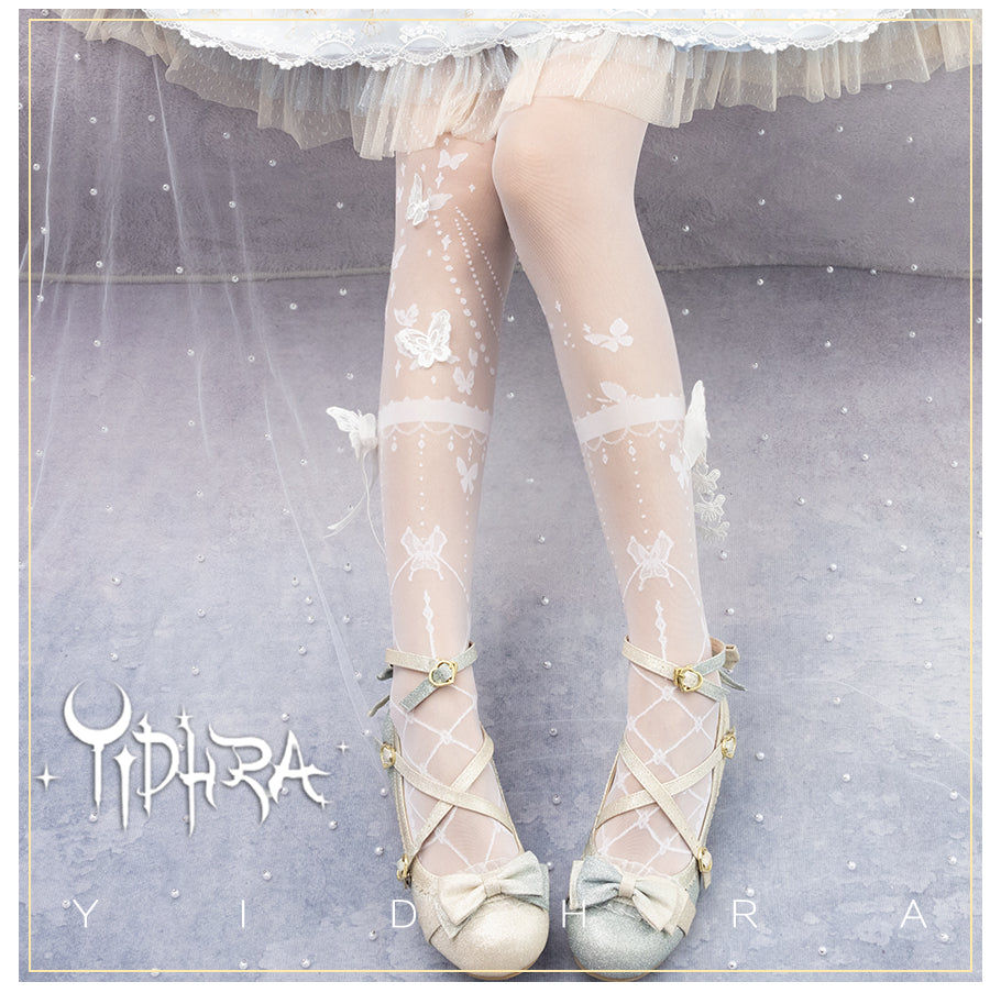 Wedding Night Butterfly - Kawaii Lolita Summer Tights - image 9