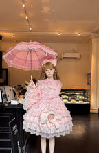 Sugar Girl Love Overture Sweet Lolita Tiered Ruffle JSK and Accessories - image 9