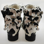 Enthusiastic Ideation - Elegant Lolita Shoes Fleeced Short Martin Boots - image 33