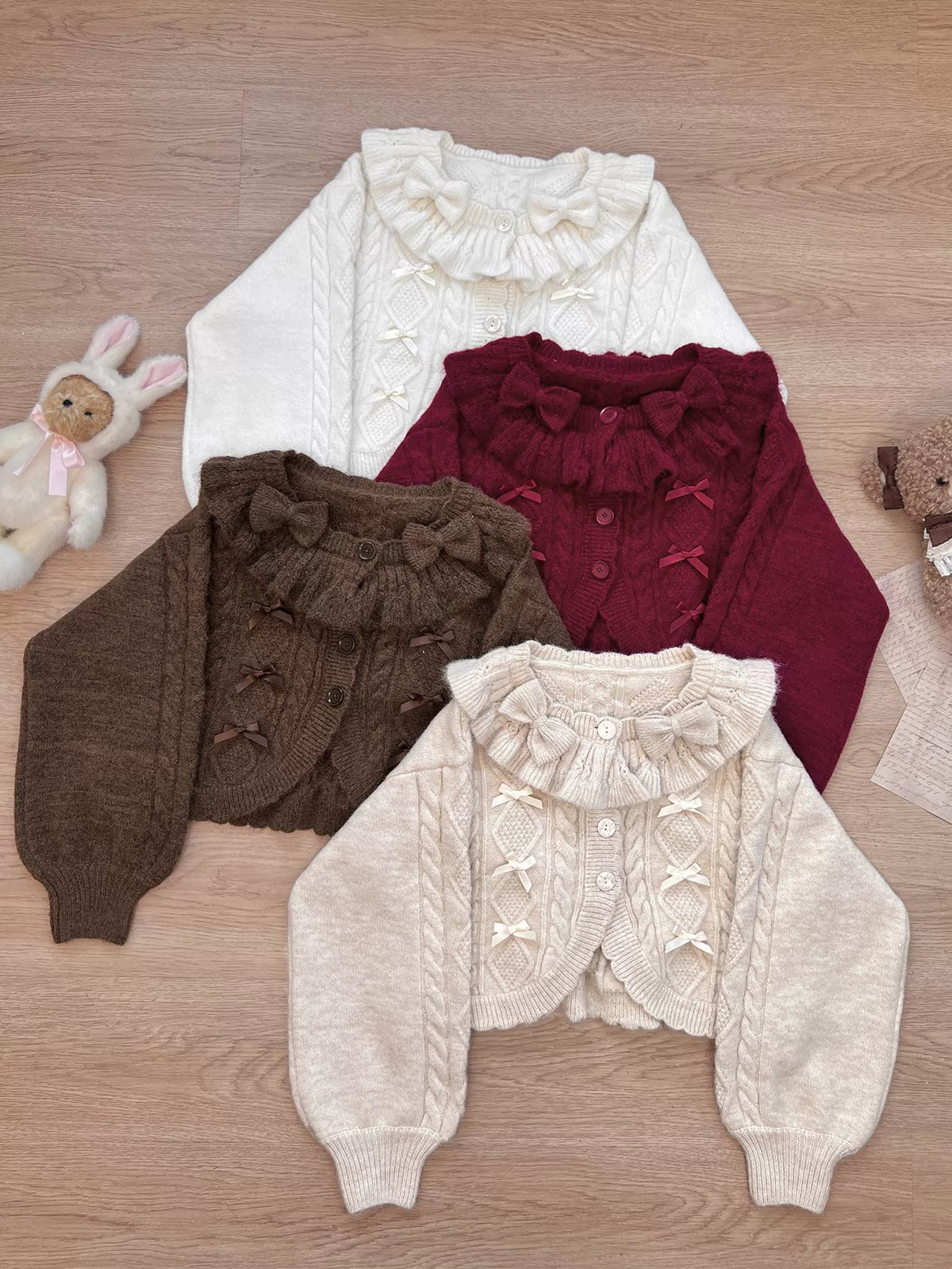 Napoleon Pastry - Sweet Lolita Cardigan, Detachable Bows - image 25